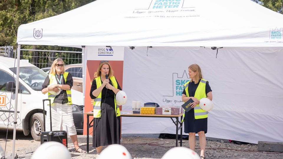 Bild på tal vid spadtag för Stadsskogens förskola