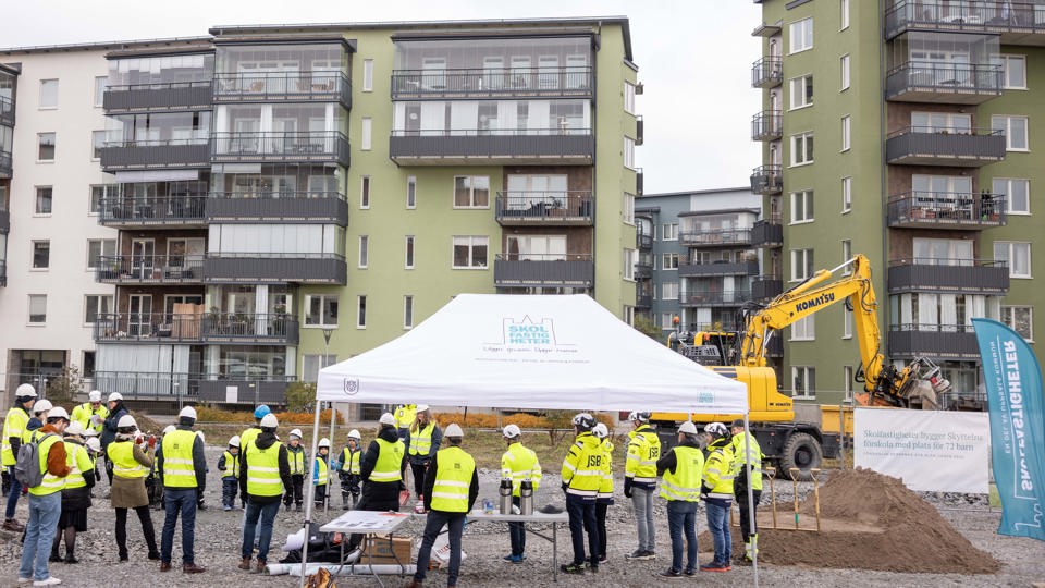 Bild från spadtag för Skyttelns förskola